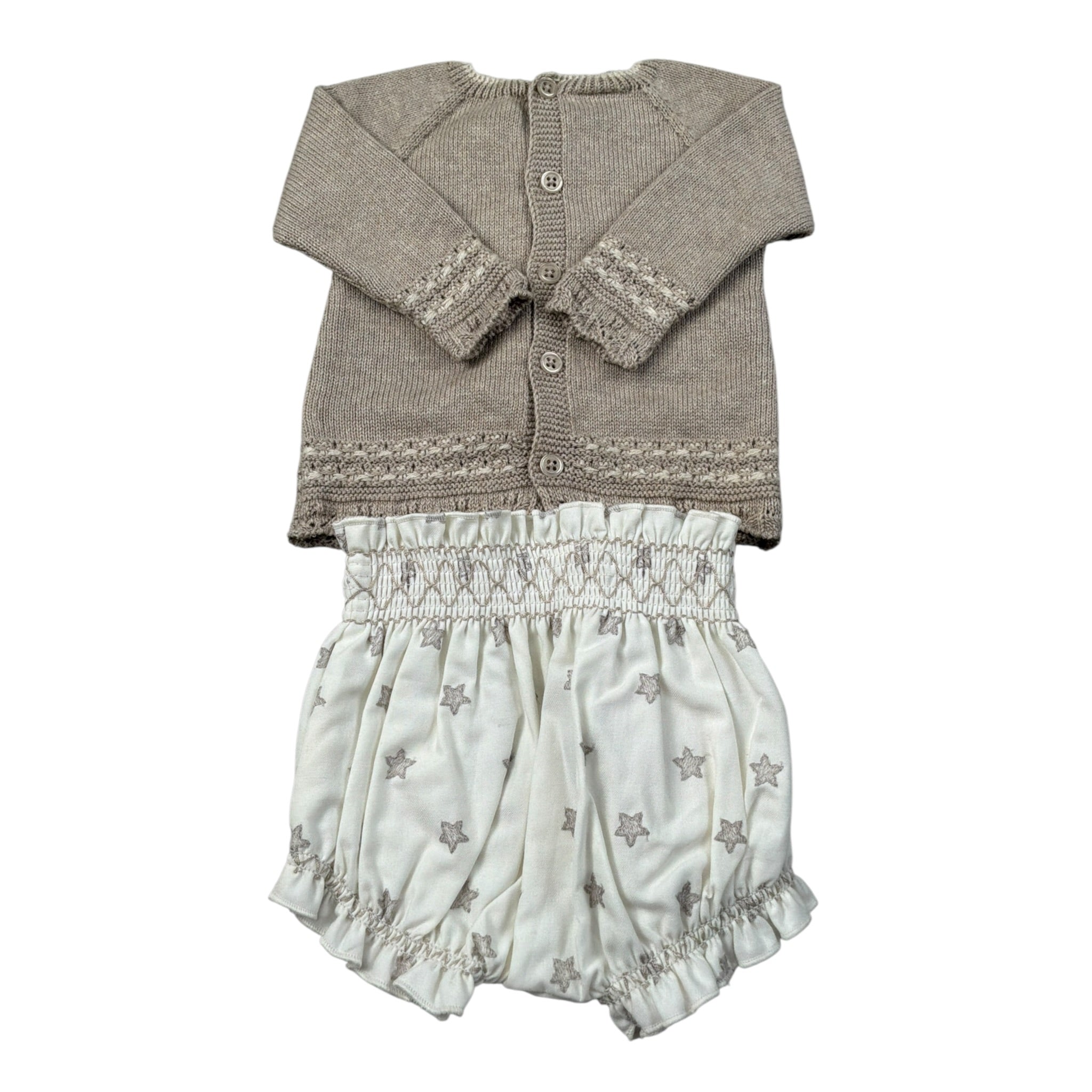 Paz Rodriguez Completo 2 Pezzi Maglia-Culotte Beige per Neonata 003121899 BEIGE PAZ RODRIGUEZ 
