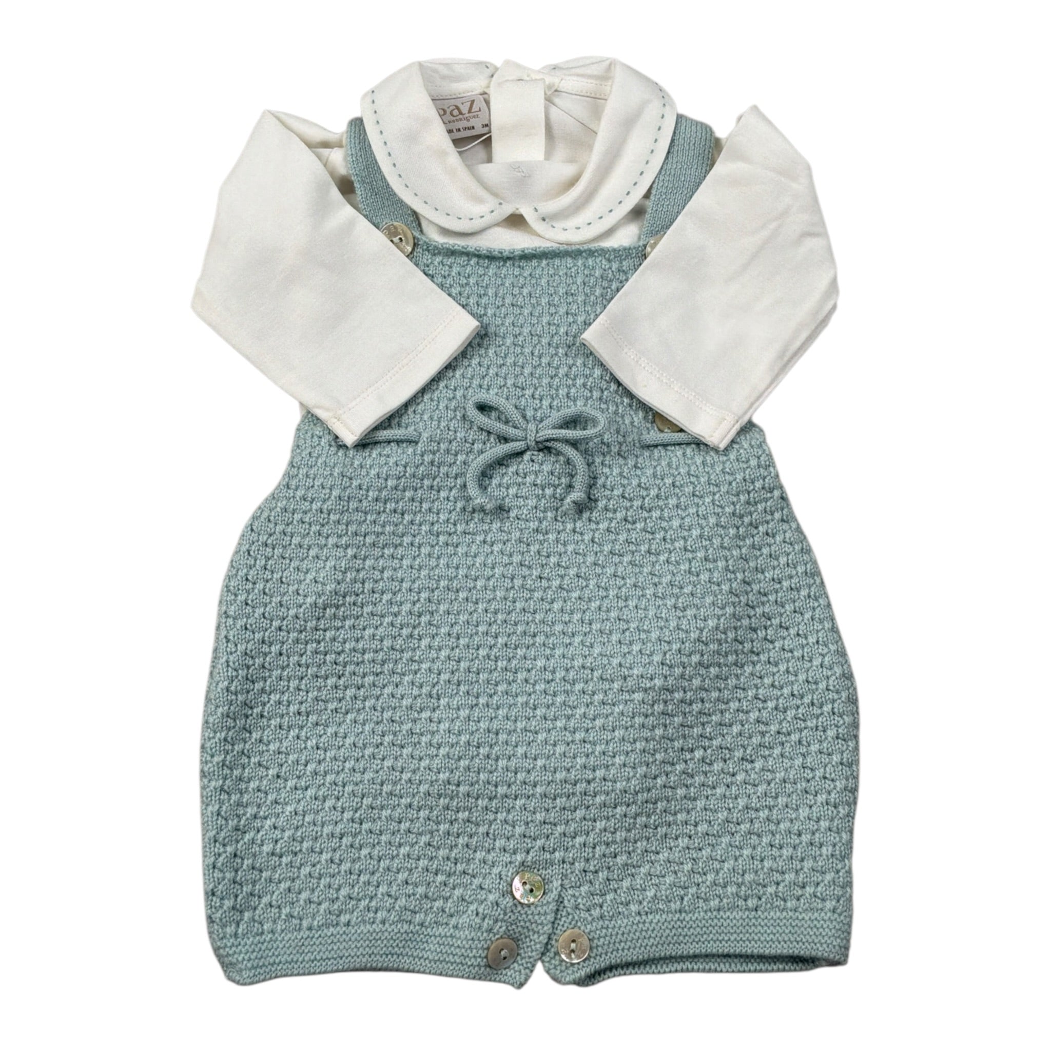 Paz Rodriguez Completo 2 Pezzi Body-Pagliaccetto Verde Acqua per Neonato 007112137 VERDE ACQUA PAZ RODRIGUEZ 