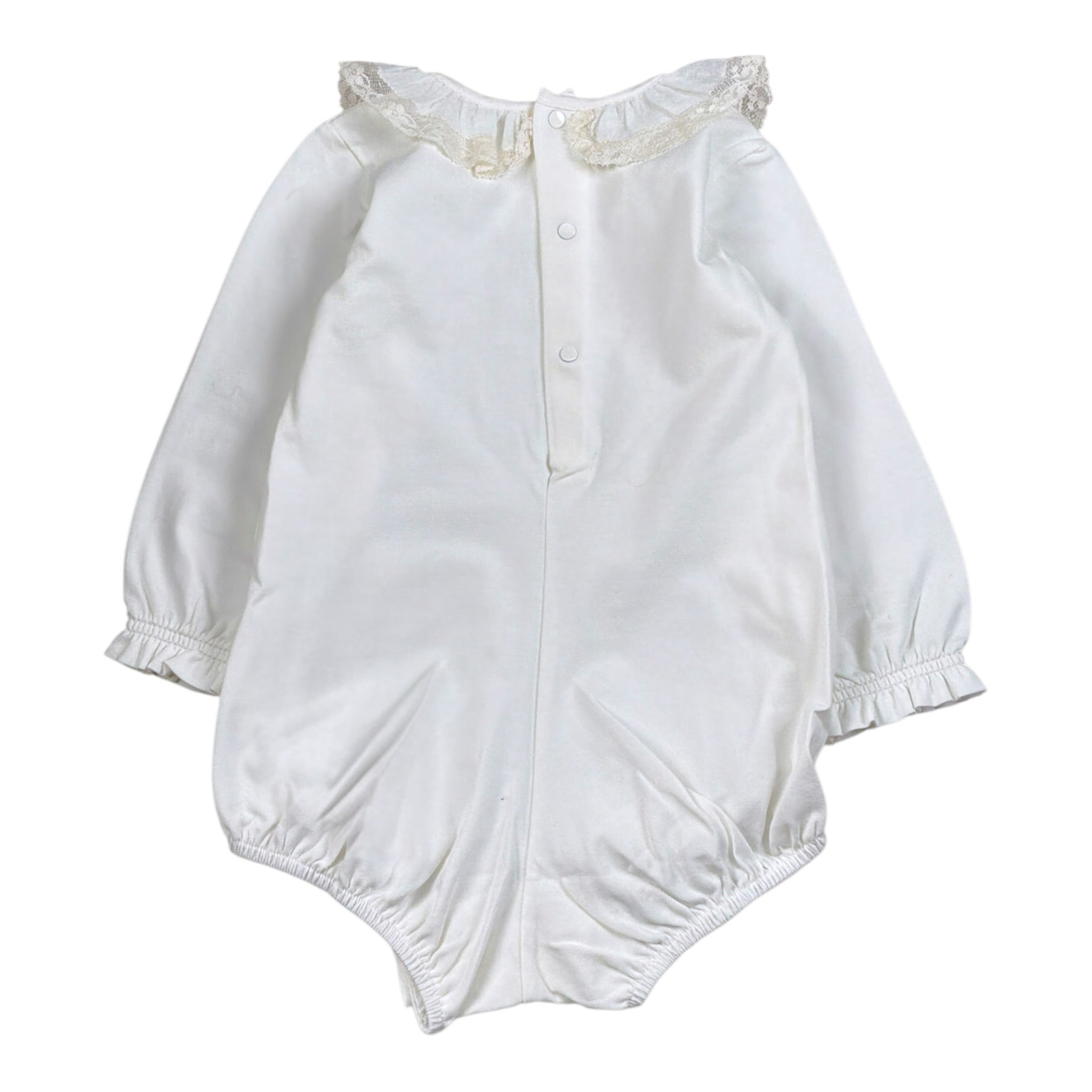 Paz Rodriguez Body tinta unita con Colletto Bianco per Neonata 020191027 BIANCO PAZ RODRIGUEZ 