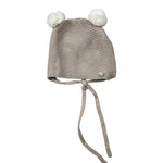 Paz Rodriguez Cappello tinta unita con Pon Pon Beige per Neonata 040121187 BEIGE PAZ RODRIGUEZ 