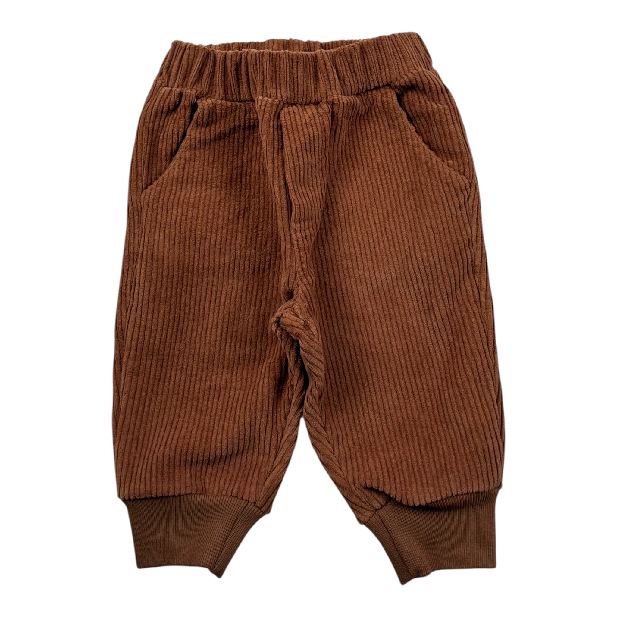 Per Te Pantalone tinta unita A Costine Marrone per Bambino 44058J MARRONE PER TE 