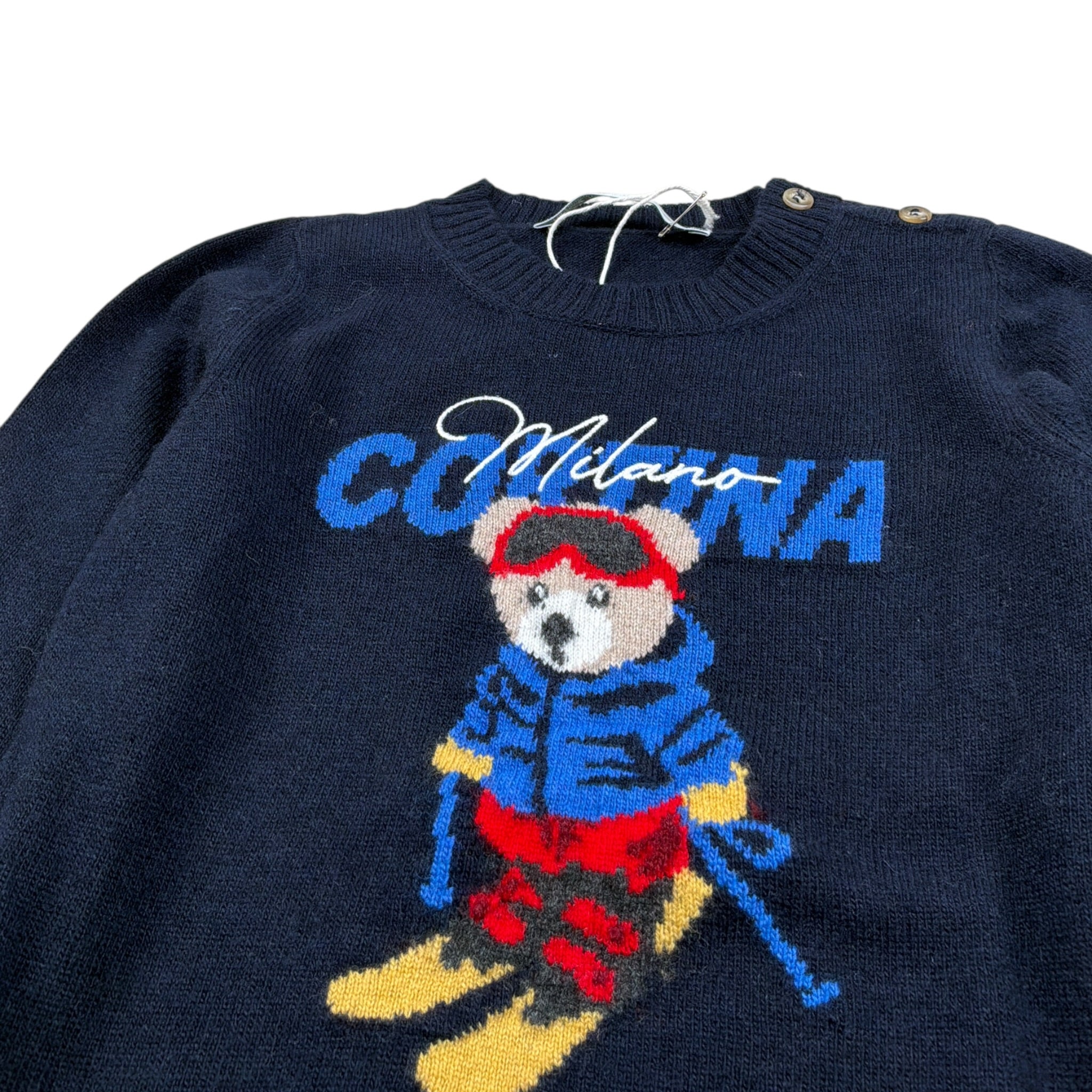 Per Te Maglia tinta unita con Stampa Blu per Neonato 44866 BLU PER TE 