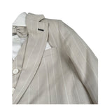 Petit Completo 5 Pezzi Giacca-Camicia-Papilln-Gilet-Pantalone Beige per Bambino L3515686 BEIGE PETIT 