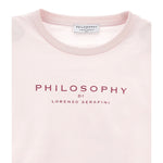 Philosophy T-Shirt tinta unita con Stampa Rosa per Bambina I1F609X ROSA PHILOSOPHY 