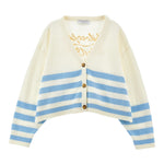 Philosophy Cardigan tinta unita con Ricami Panna per Bambina I9E801 PANNA PHILOSOPHY 
