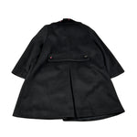 Piccola Ludo Cappotto tinta unita con Colletto Nero per Bambina BF11WB016 NERO PICCOLA LUDO 