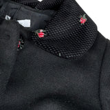 Piccola Ludo Cappotto tinta unita con Colletto Nero per Bambina BF11WB016 NERO PICCOLA LUDO 