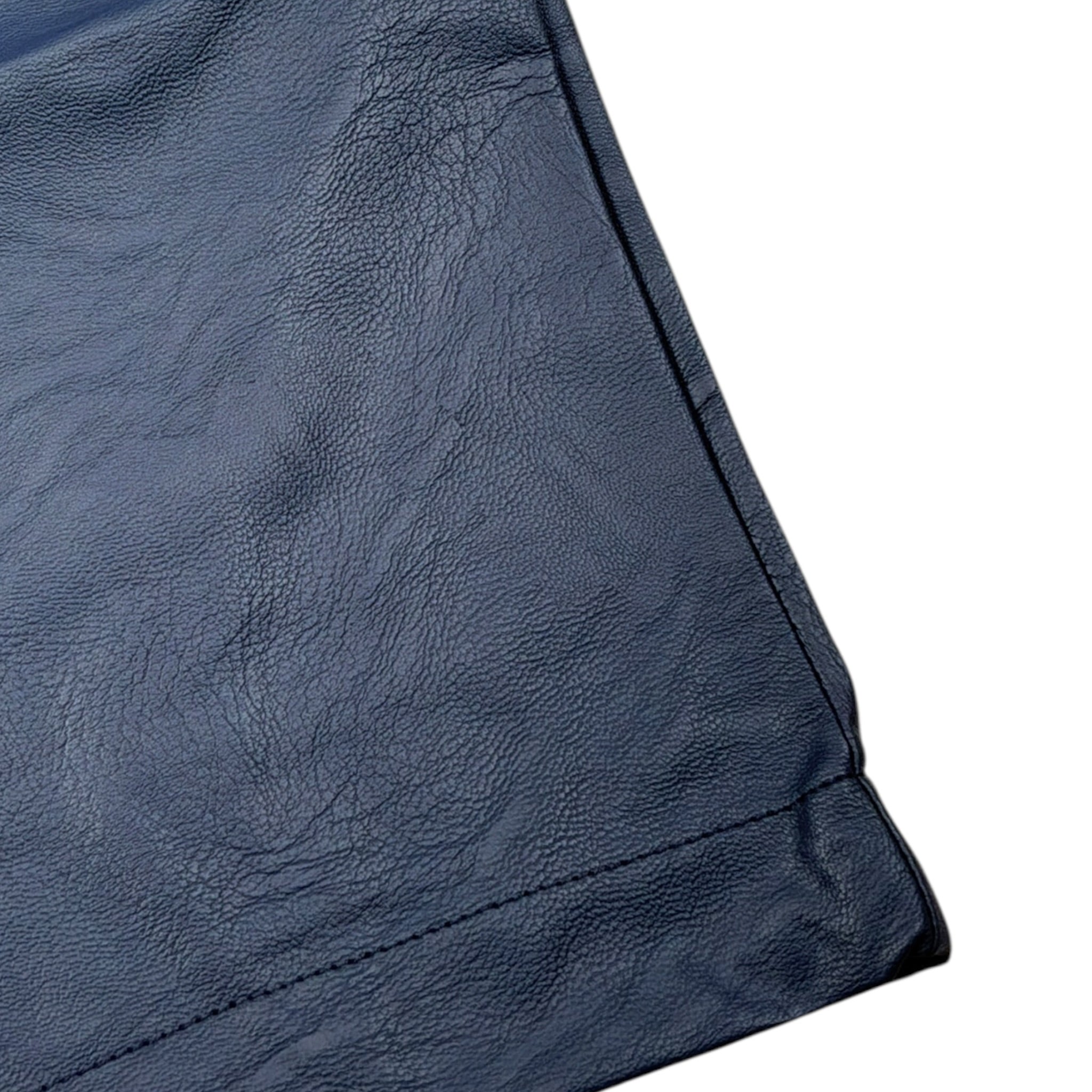 Piccola Ludo Pantalone Ecopelle tinta unita con Elastico In Vita Blu per Bambina BS9WB001 BLU PICCOLA LUDO 