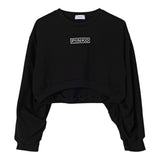 Pinko Felpa Chiusa Girocollo tinta unita con Logo Nero per Bambina KFFE012 NERO PINKO 