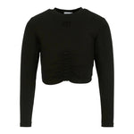 Pinko Shirt Girocollo tinta unita con Logo Nero per Bambina KFTS023 NERO PINKO 