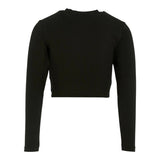Pinko Shirt Girocollo tinta unita con Logo Nero per Bambina KFTS023 NERO PINKO 