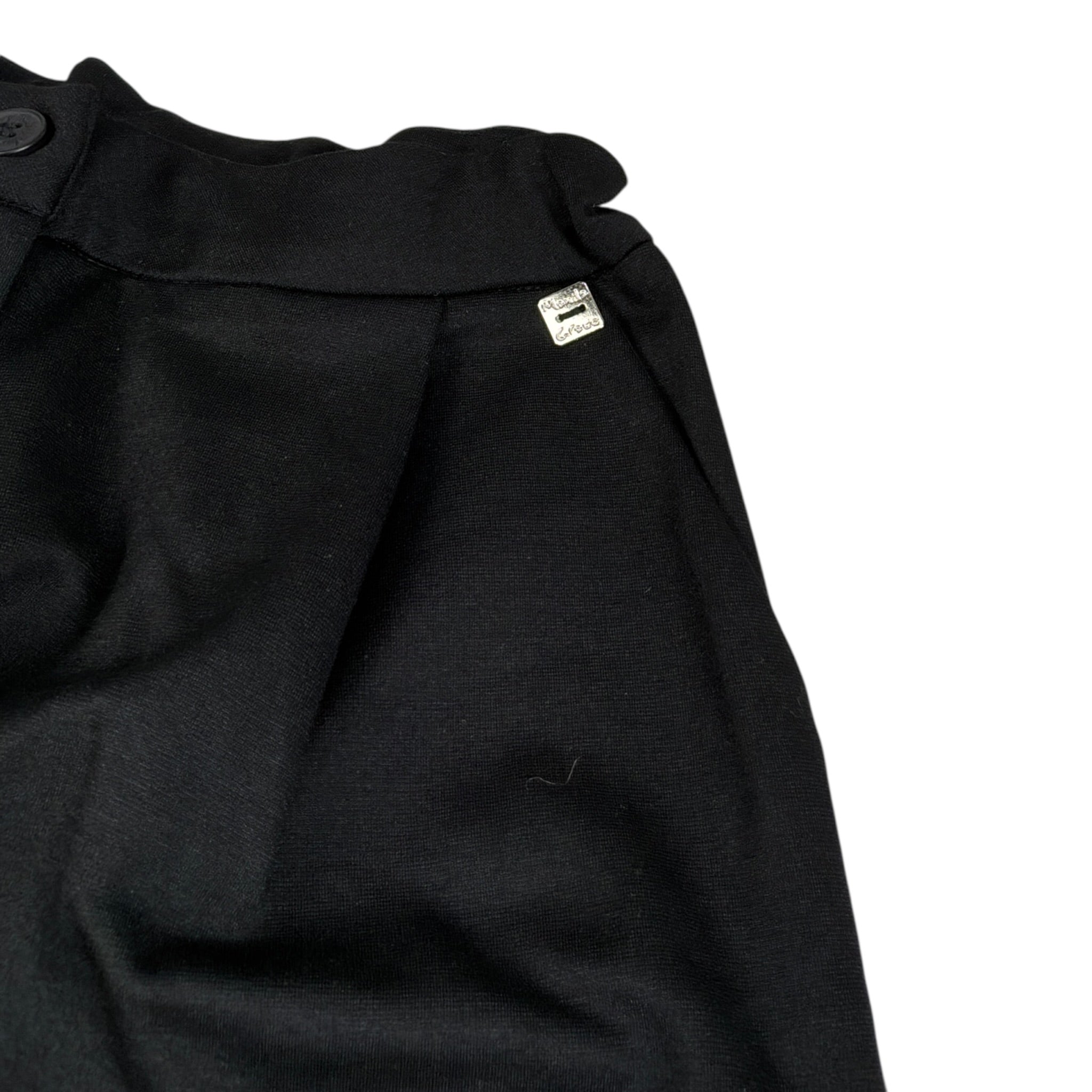 Manila Grace Pantalone tinta unita Modello Palazzo Nero per Bambina M2889W25XX NERO MANILA GRACE 