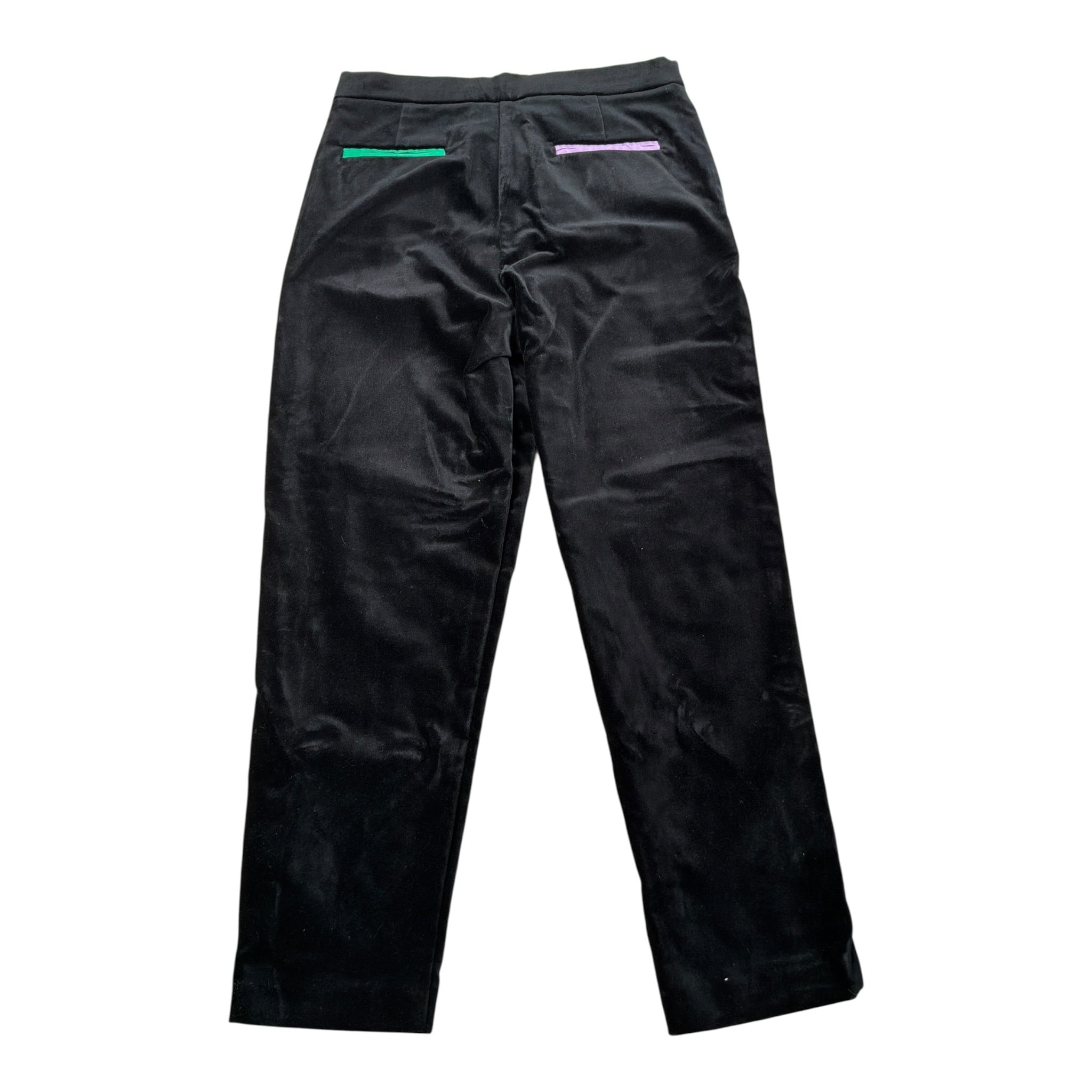 Stella Mccartney Pantalone tinta unita In Velluto Nero per Bambina TV6F10 NERO STELLA McCARTNEY 
