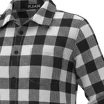 Please Camicia Bicolore con Fantasia A Quadri Bianco/Nero per Neonato CL61103B77N BIANCO/NERO PLEASE 