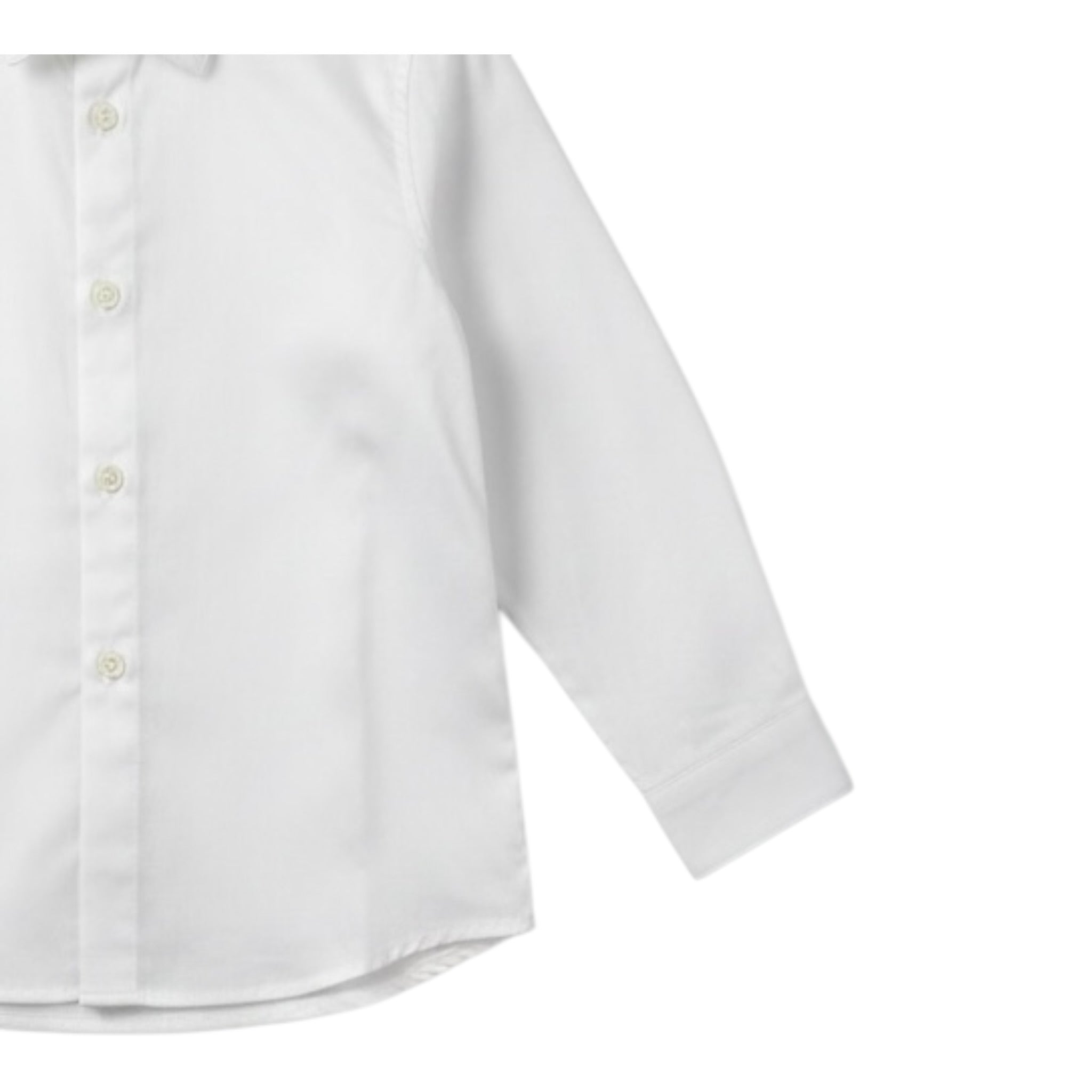 Please Camicia tinta unita Manica Lunga Bianco per Bambino CL65270B77 BIANCO PLEASE 