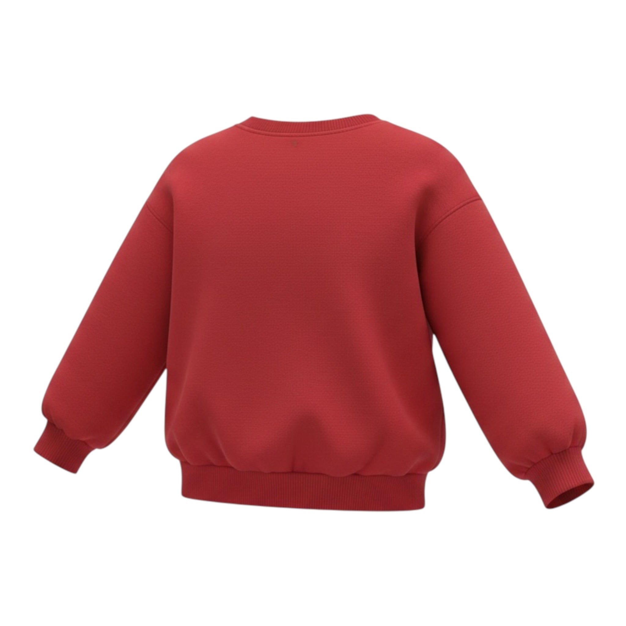 Please Felpa Girocollo tinta unita con Stampa Rosso per Neonata LB18042G77N ROSSO PLEASE 
