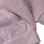 Please Maglia tinta unita Girocollo Modello Felpa Rosa per Neonata LB21021G77 ROSA PLEASE 