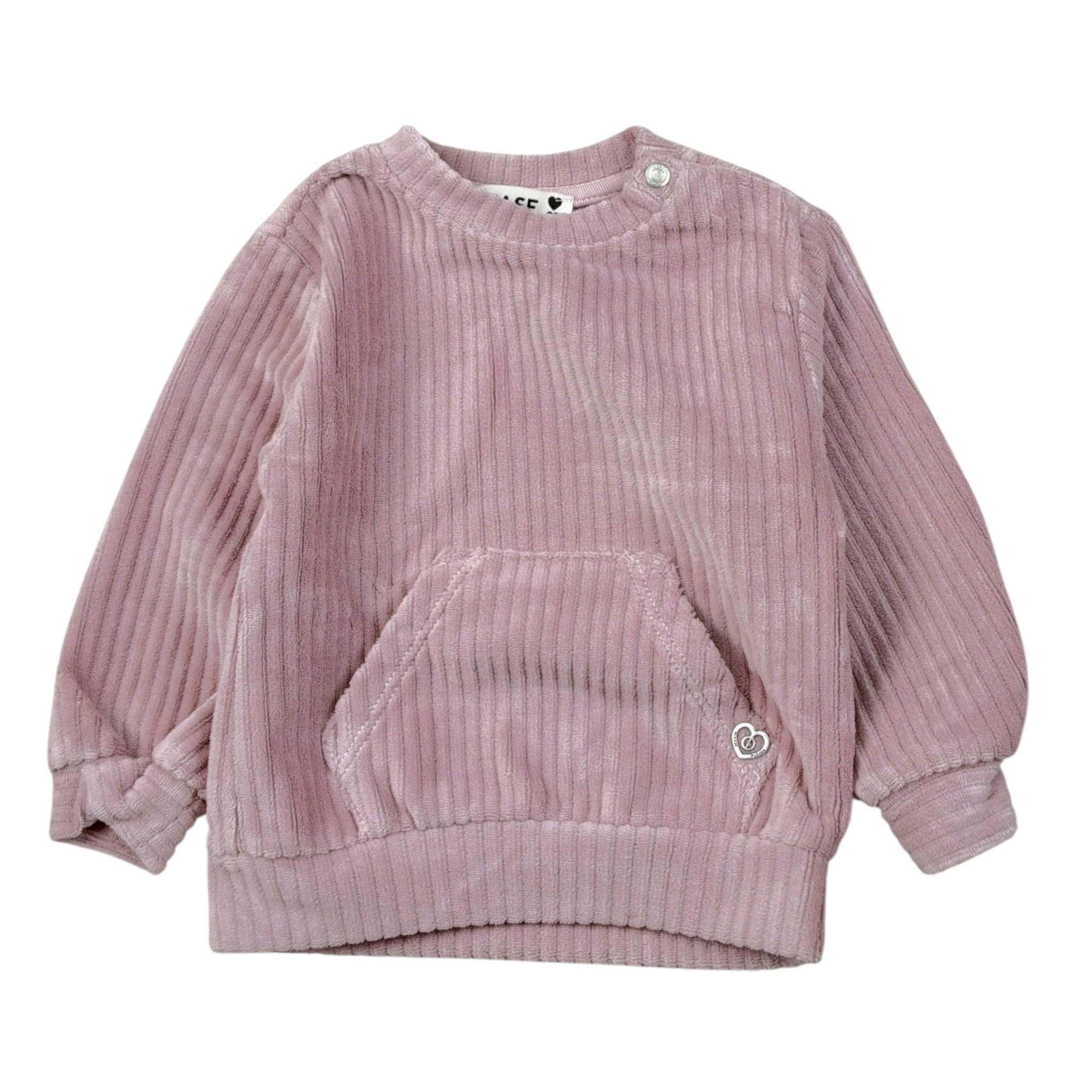 Please Maglia tinta unita Girocollo Modello Felpa Rosa per Neonata LB21021G77 ROSA PLEASE 