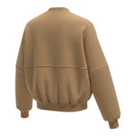 Please Felpa tinta unita con Zip Cammello per Bambina LG16040G78 CAMMELLO PLEASE 