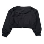 Please Felpa tinta unita con Cappuccio E Zip Nero per Bambina LK20042G72 NERO PLEASE 