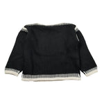 Please Maglia tinta unita con Profili In Contrasto Nero per Bambina NB17230G78 NERO PLEASE 
