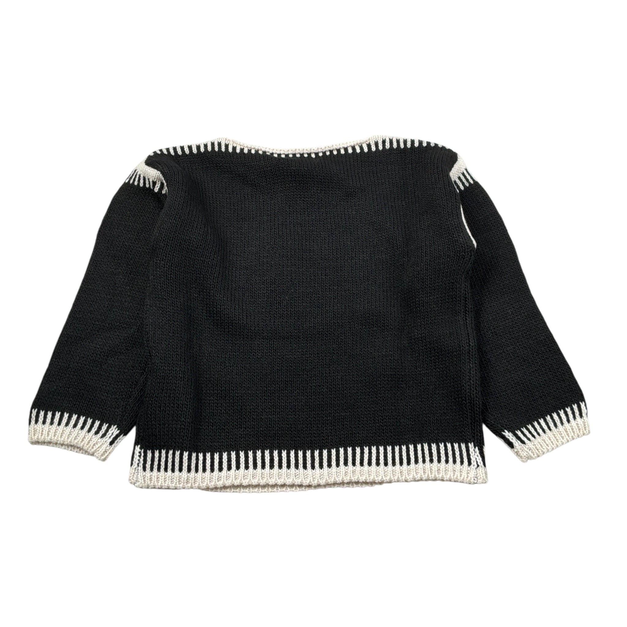 Please Maglia tinta unita con Profili In Contrasto Nero per Bambina NB17230G78 NERO PLEASE 