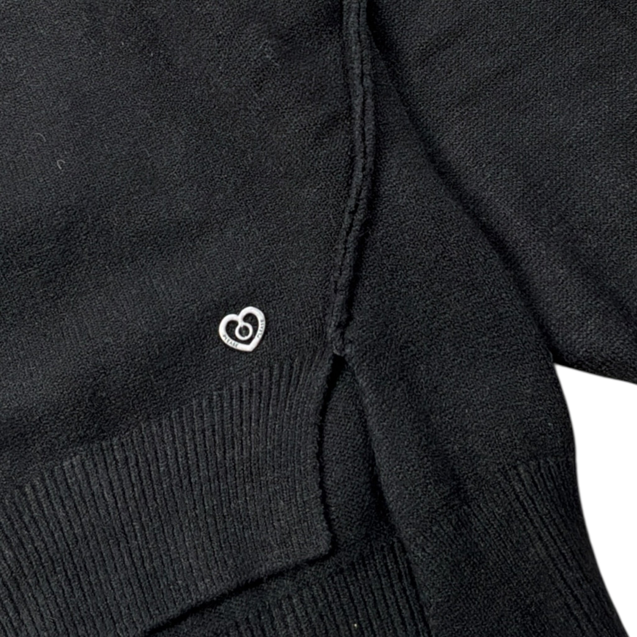 Please Maglia tinta unita Girocollo Nero per Bambina NB20230G78 NERO PLEASE 