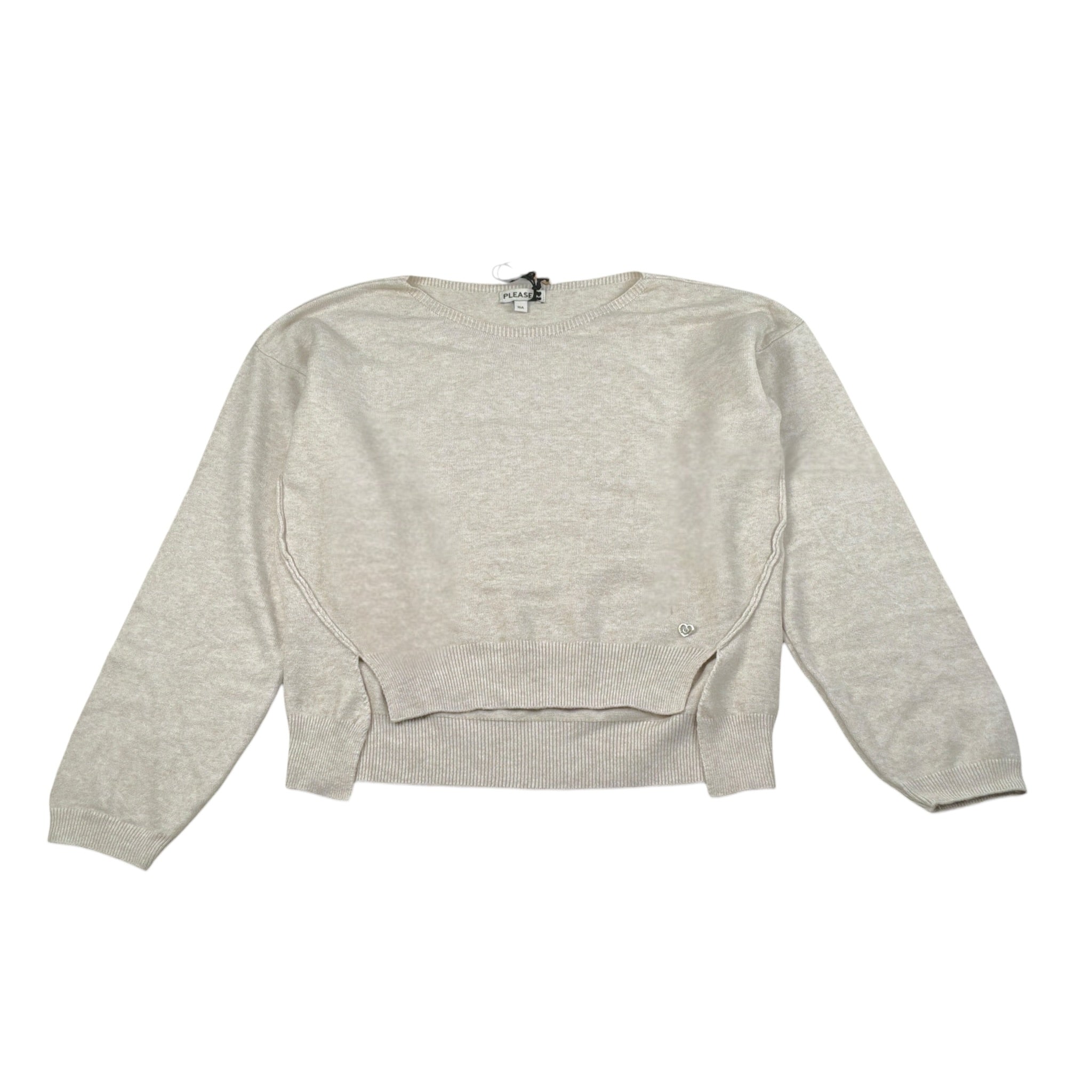 Please Maglia tinta unita Girocollo Beige per Bambina NB20230G78X BEIGE PLEASE 
