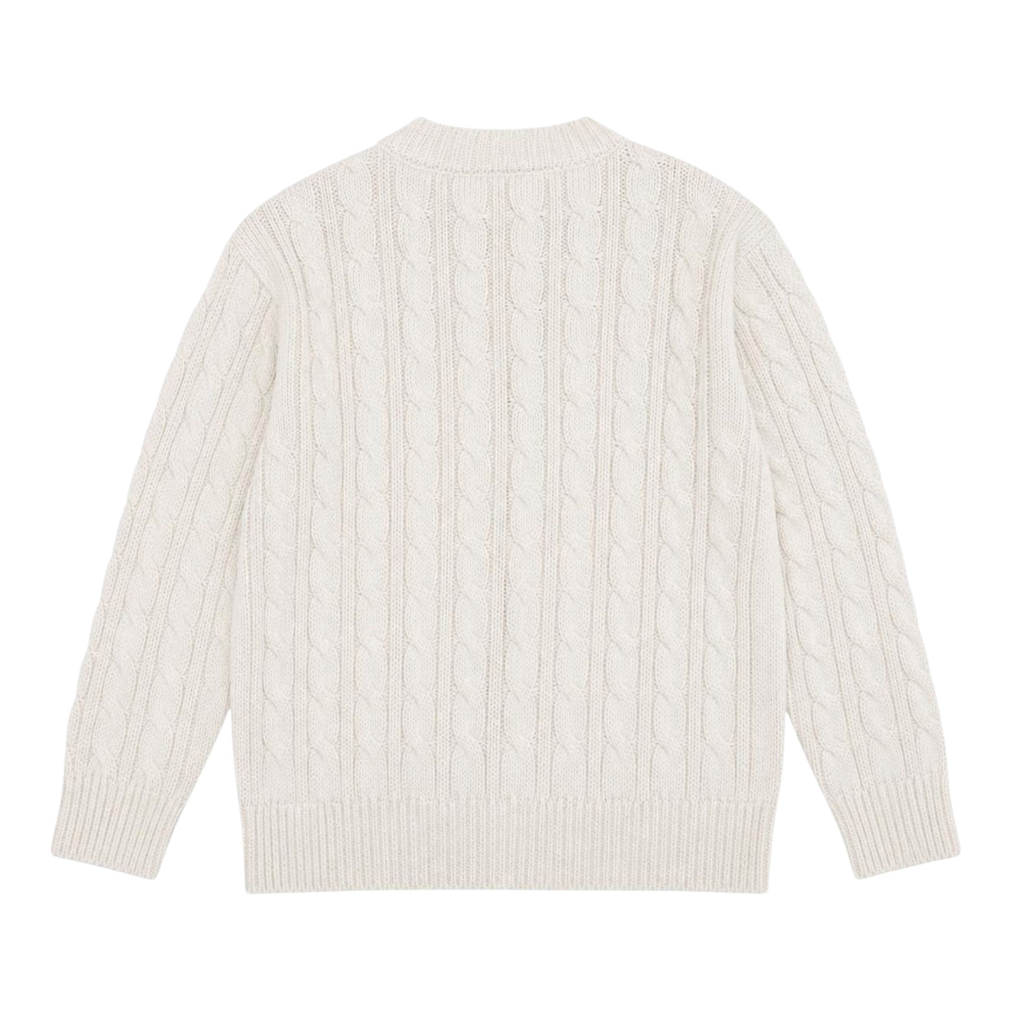 Please Maglia tinta unita con Trecce Panna per Bambino NB40230B77 PANNA PLEASE 