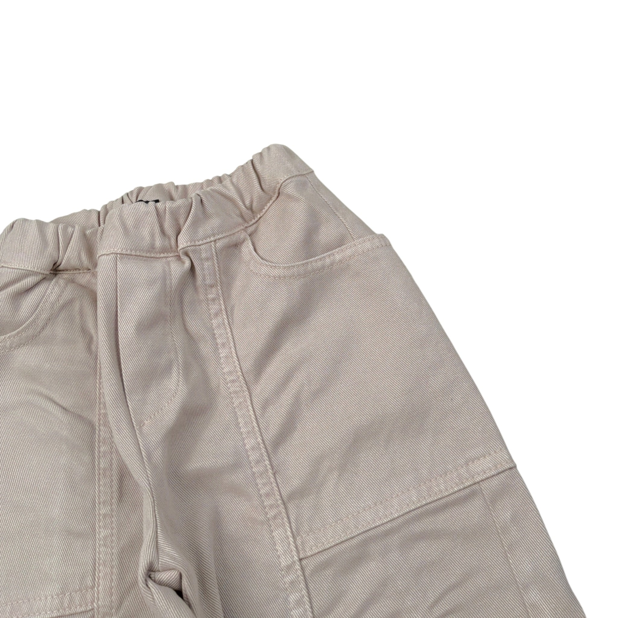 Please Pantalone tinta unita con Elastico In Vita Beige per Neonato PE62132B77N BEIGE PLEASE 