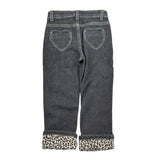 Please Jeans tinta unita con Girovita Regolabile Nero per Bambina PH03010G77 NERO PLEASE 