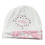 Prima Classe Cappello tinta unita con Rstampa Bianco per Neonata 25CAP0429 BIANCO PRIMA CLASSE 