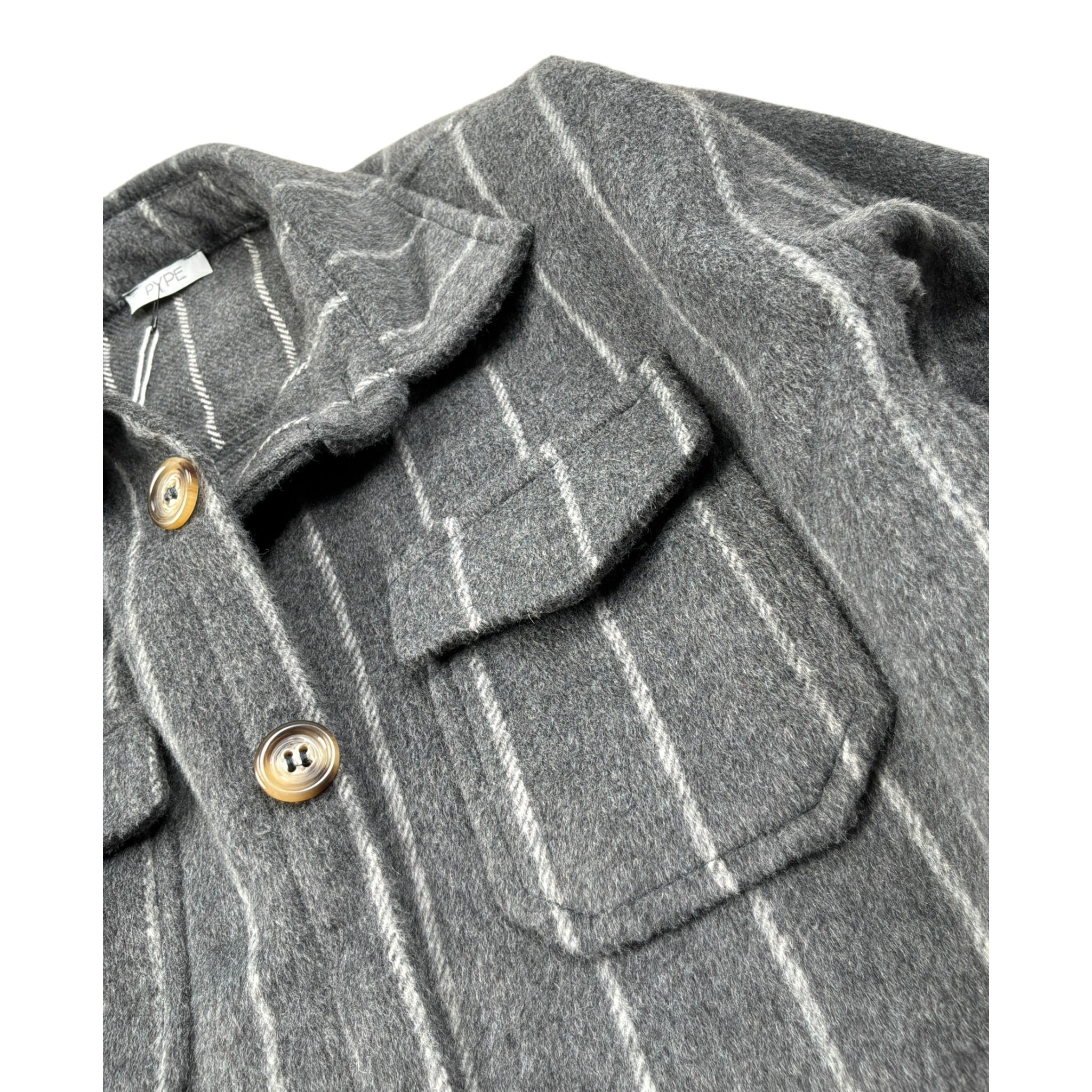 Pype Camicia tinta unita con Fantasia A Righe Grigio per Bambino CIPRO GRIGIO PYPE 