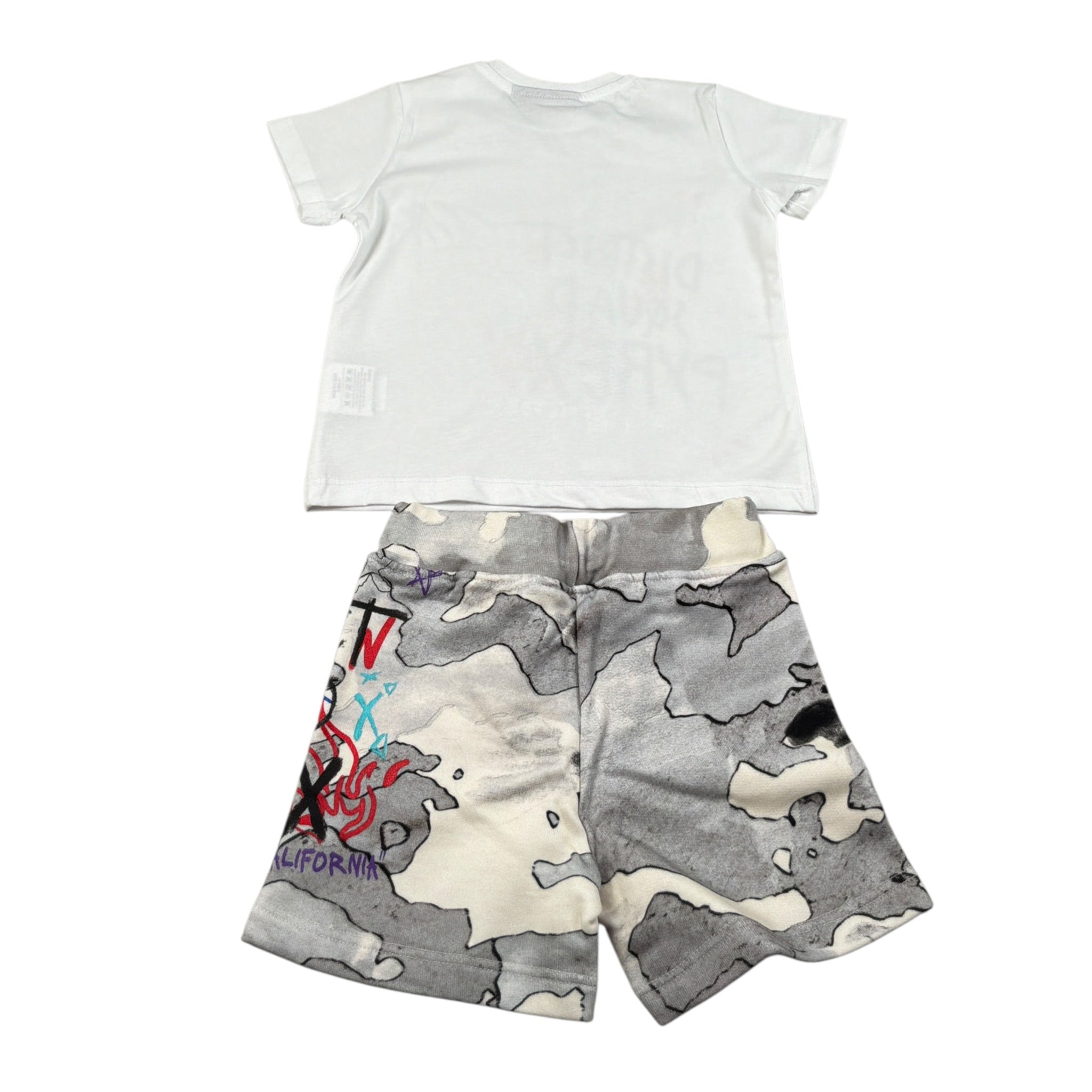 Pyrex Completo 2Pz T-Shirt-Bermuda Bianco per Neonato 0033849 BIANCO PYREX 