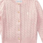 Ralph Lauren Cardigan tinta unita con Logo Rosa per Neonata 310543047006 ROSA RALPH LAUREN 