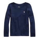 Ralph Lauren Shirt tinta unita con Logo Blu per Bambino 312841122029 BLU RALPH LAUREN 