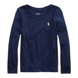 Ralph Lauren Shirt tinta unita con Logo Blu per Bambino 312841122029 BLU RALPH LAUREN 