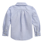 Ralph Lauren Camicia Manica Lunga con Ricamo Logo Azzurro per Bambina 312929954003 AZZURRO RALPH LAUREN 