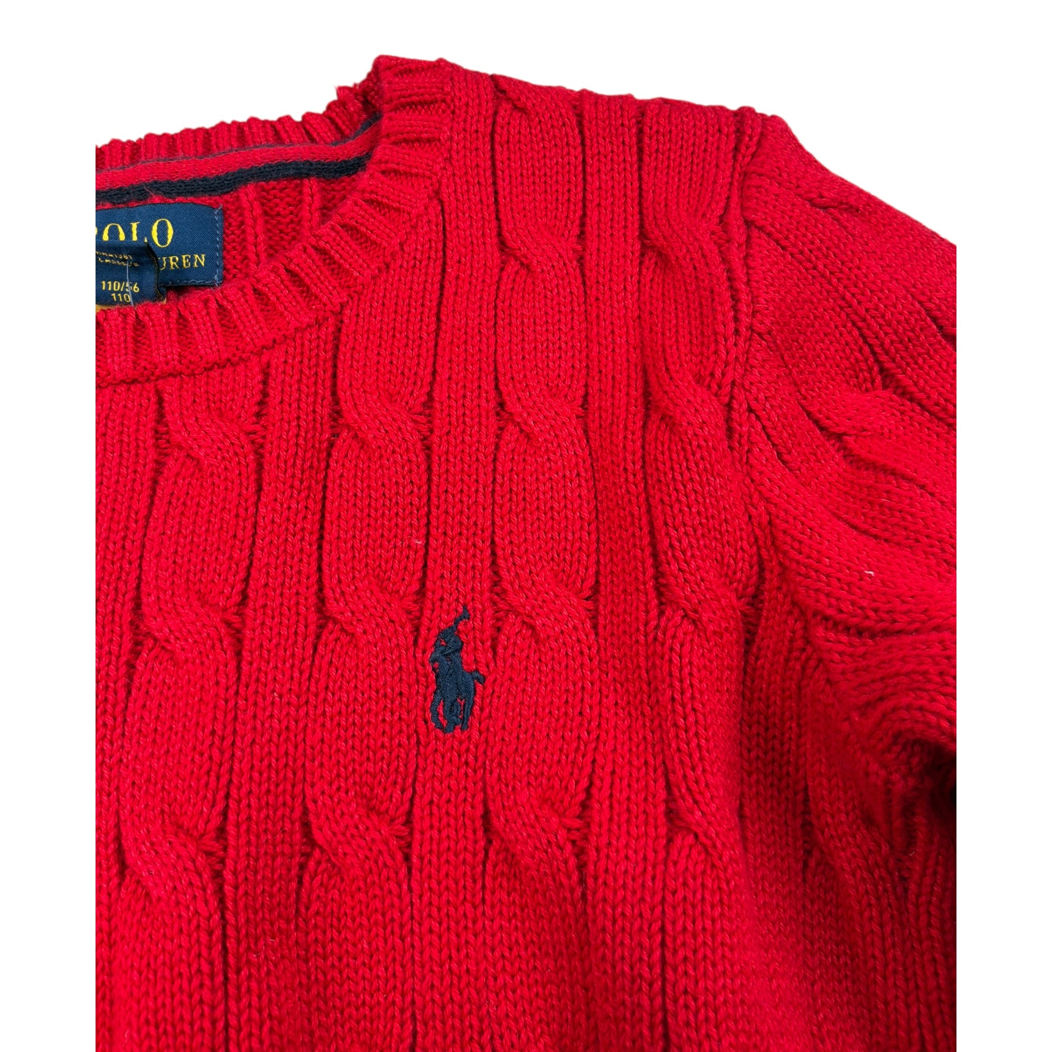 Ralph Lauren Maglia Girocollo tinta unita con Logo Rosso per Bambino 322702674043 ROSSO RALPH LAUREN 