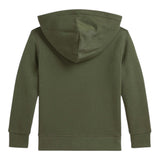 Ralph Lauren Felpa tinta unita con Zip E Cappuccio Verde per Neonato 322799360053 VERDE RALPH LAUREN 