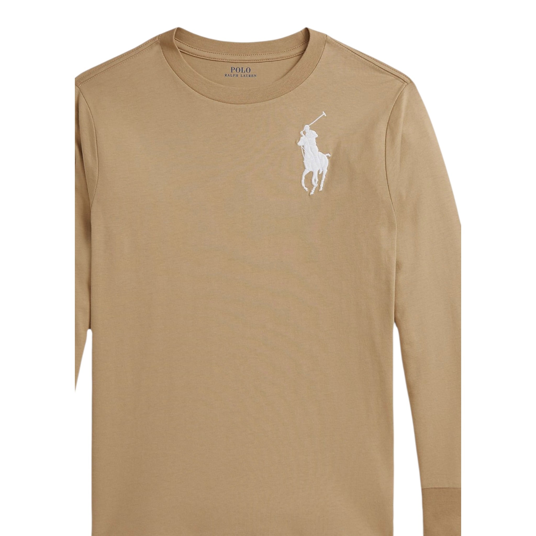 Ralph Lauren Shirt tinta unita con Logo Beige per Neonato 322853891023N BEIGE RALPH LAUREN 