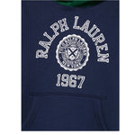 Ralph Lauren Felpa Chiusa tinta unita con Cappuccio In Contrasto Blu per Neonato 3229529489001N BLU RALPH LAUREN 