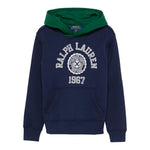 Ralph Lauren Felpa Chiusa tinta unita con Cappuccio In Contrasto Blu per Neonato 3229529489001N BLU RALPH LAUREN 