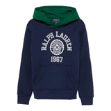 Ralph Lauren Felpa Chiusa tinta unita con Cappuccio In Contrasto Blu per Neonato 3229529489001N BLU RALPH LAUREN 