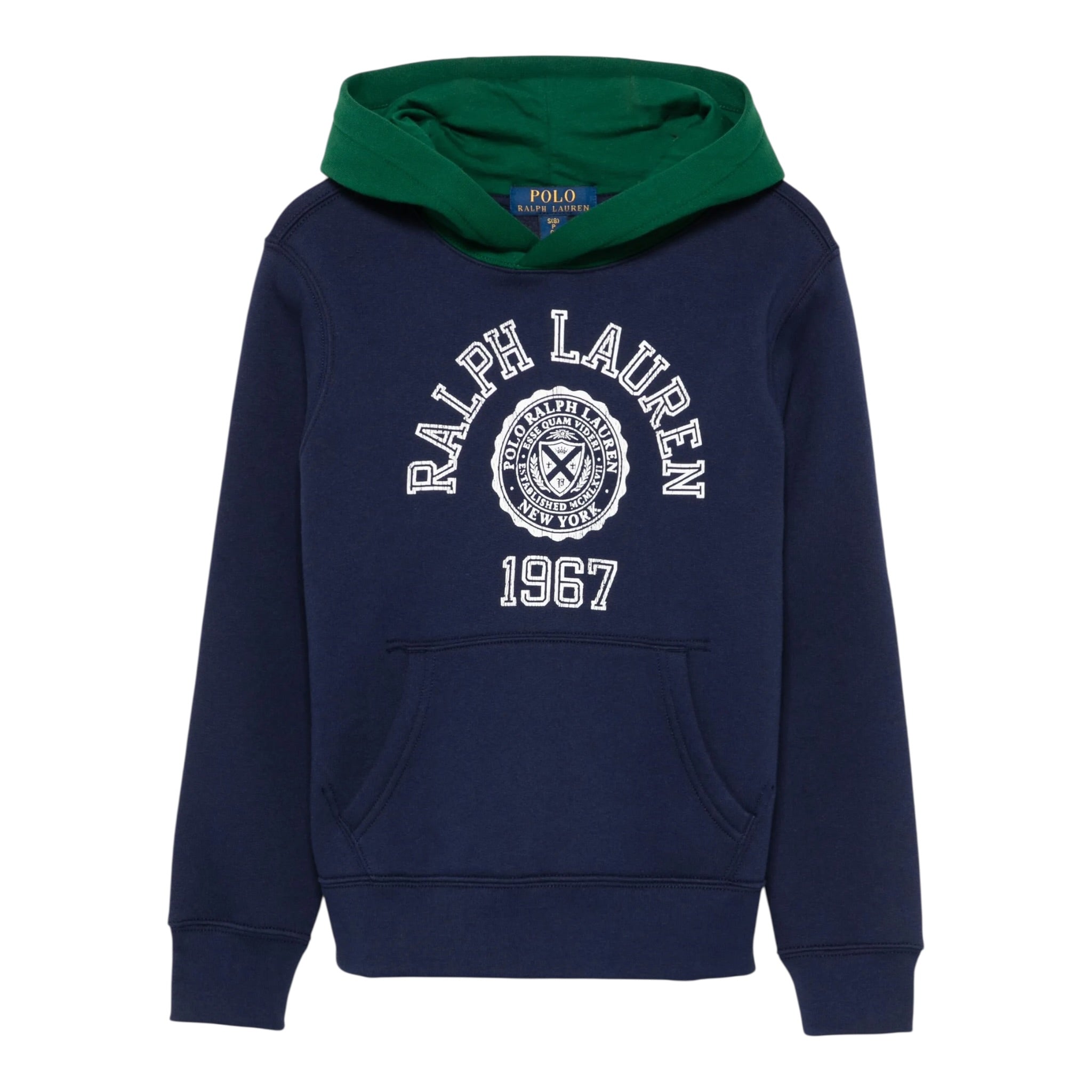 Ralph Lauren Felpa Chiusa tinta unita con Cappuccio In Contrasto Blu per Neonato 3229529489001N BLU RALPH LAUREN 