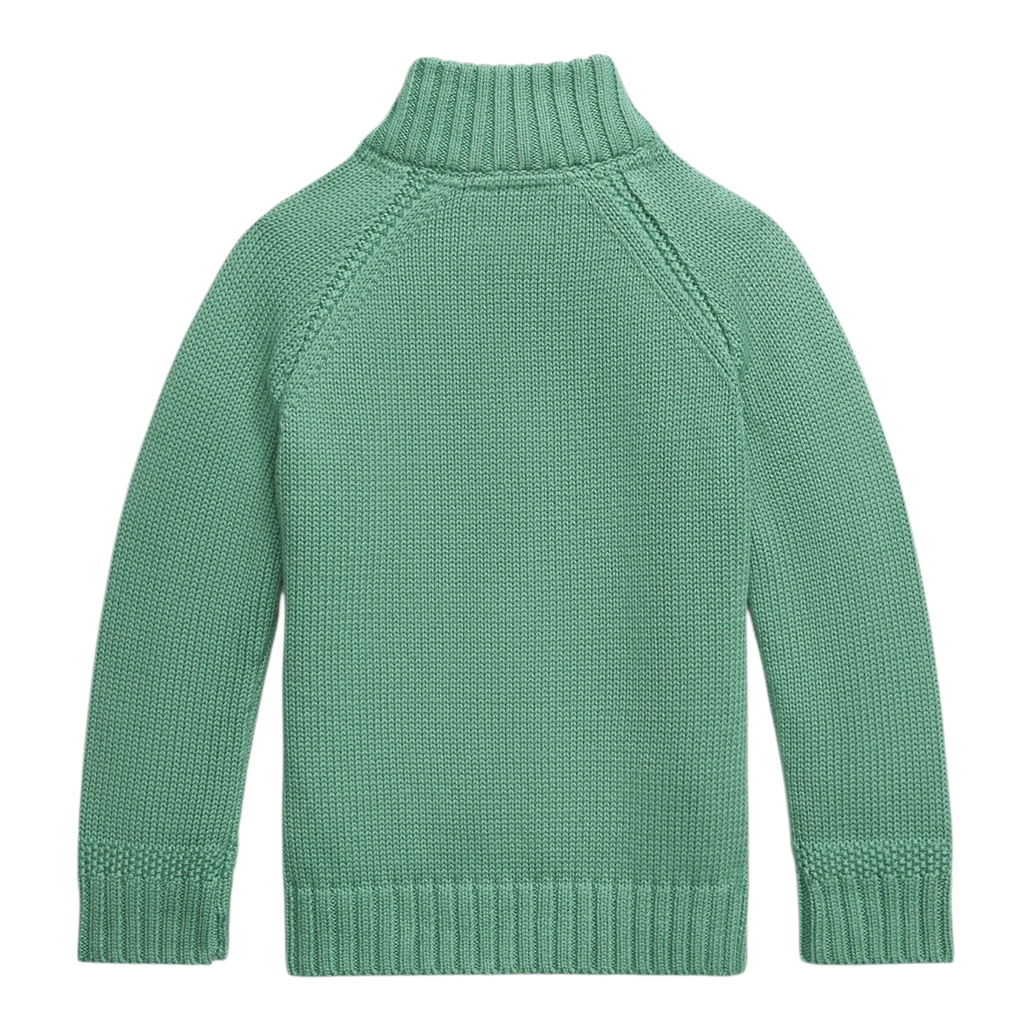 Ralph Lauren Maglia tinta unita con Zip Verde per Bambino 322970428002 VERDE RALPH LAUREN 