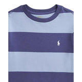Ralph Lauren T-Shirt tinta unita con Fantasia A Righe Azzurro per Bambino 322971158001 AZZURRO RALPH LAUREN 