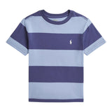 Ralph Lauren T-Shirt tinta unita con Fantasia A Righe Azzurro per Neonato 322971158001N AZZURRO RALPH LAUREN 
