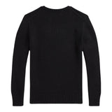 Ralph Lauren Maglia Girocollo tinta unita con Ricami Nero per Neonato 322981629001 NERO RALPH LAUREN 