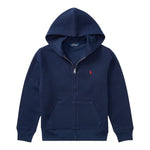 Ralph Lauren Felpa tinta unita con Zip E Cappuccio Blu per Bambino 323547626001 BLU RALPH LAUREN 